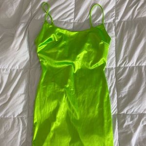 Green Silk Mini Dress